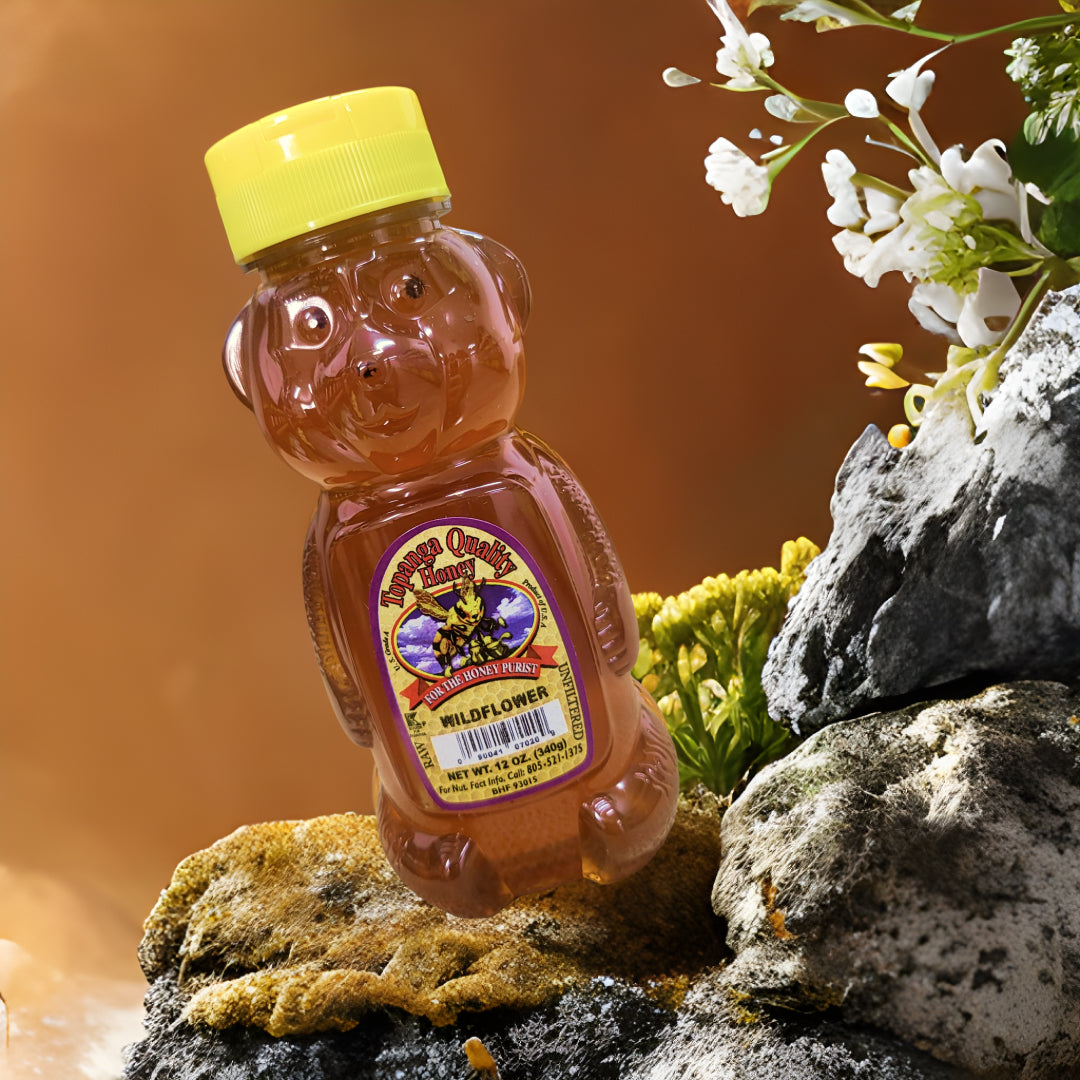 Jar of wildflower honey