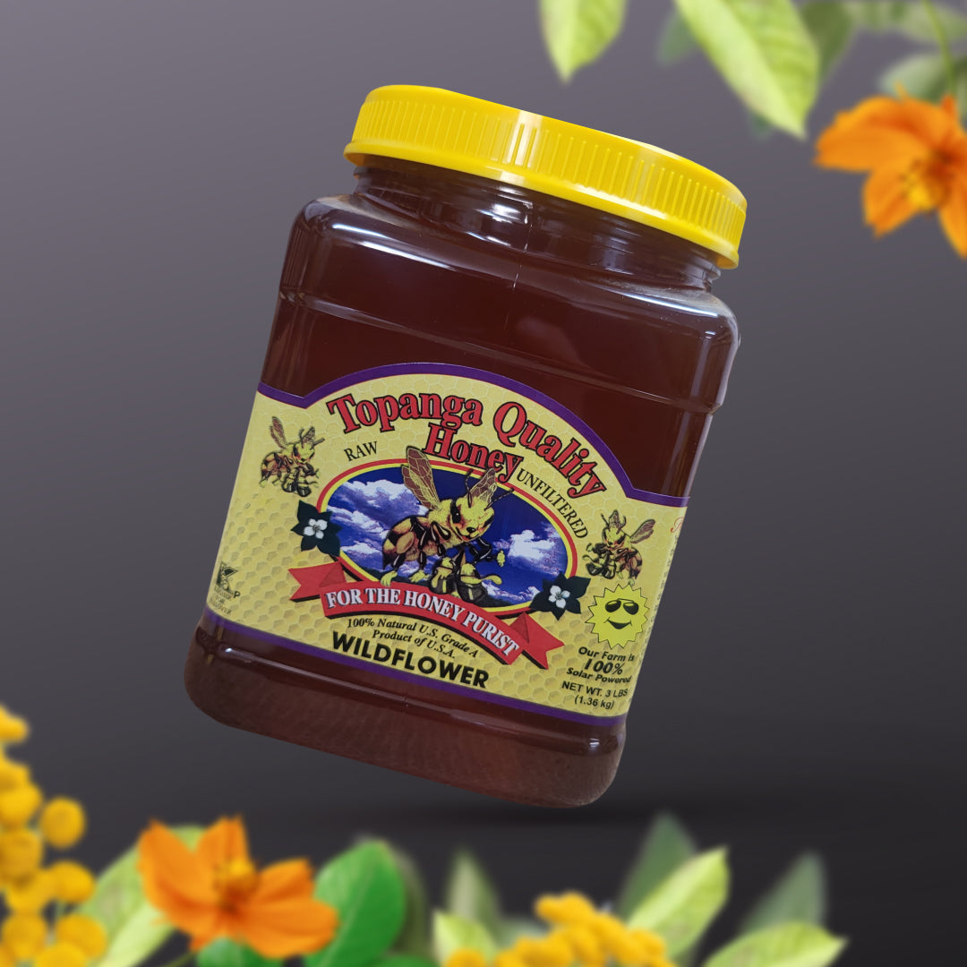Jar of California wildflower honey