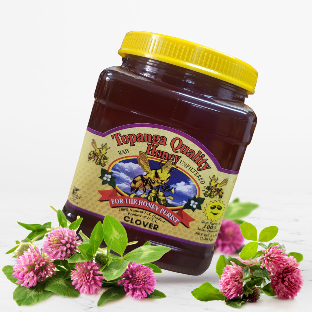 Topanga Quality Clover Raw Unfiltered Honey 3lb