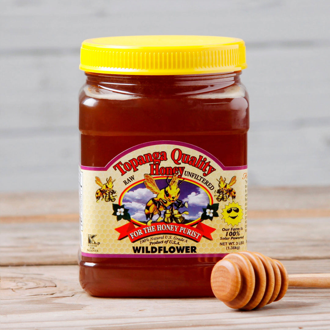 Jars of different honey varieties