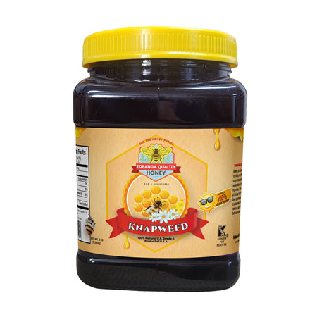 3 lb jar of raw knapweed honey from Topanga Quality Honey