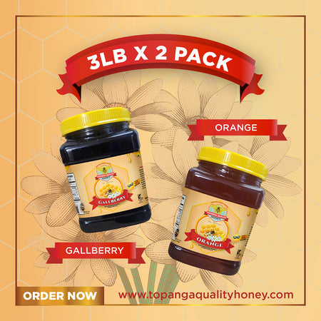 Gallberry & Orange Blossom Honey Gift Set, 2 x 3 lb from Topanga Quality Honey