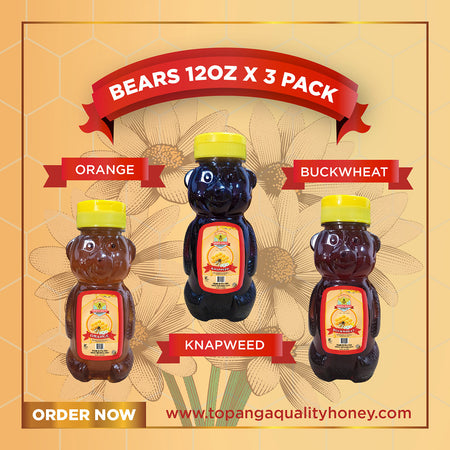 Honey Gift Set, 3 x 12 oz from Topanga Quality Honey